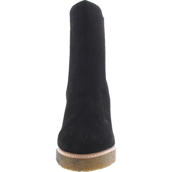 Steve Madden Womens Mooris Black Leather Slip On Ankle Wedge Boots Shoes NWT - Picture 3 of 3